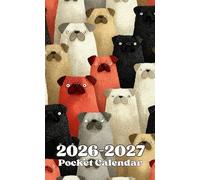 Pocket Calendar 2026-2027: Two-Year Monthly Planner for Purse , 24 Months from January 2026 to December 2027 | Pug Dog Cover
