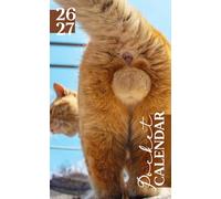 Pocket Calendar 2026-2027: Two-Year Monthly Planner for Purse, 24 Months from January 2026 to December 2027 with Inspirational Quotes | Funny Cat Butt Cover