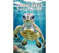 Pocket Calendar 2026-2027: Two-Year Monthly Planner for Purse , 24 Months from January 2026 to December 2027 | Turtle Cover
