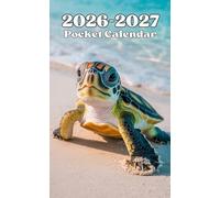 Pocket Calendar 2026-2027: Two-Year Monthly Planner for Purse , 24 Months from January 2026 to December 2027 | Turtle Cover
