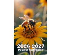 Pocket Calendar 2026-2027: Two-Year Monthly Planner for Purse , 24 Months from January 2026 to December 2027 | Bee and Flower Cover