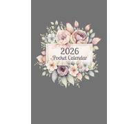 Pocket Calendar 2026: Small One Year Monthly Planner for Purse|January-December 2026|Flower Designe
