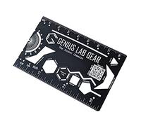 Pocket Chemist: Organic Chemistry Stencil Drawing Template Small Metal Ruler - Chemist, Chemical Engineers, Biochemist - Molecule, Graduation Homework Cheat Sheet 3 Inch Multitool Kit, Genius Lab Gear