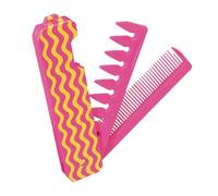 Pocket Comb, Fine and Wide Tooth Folding Styling Tool, Portable Hair Detangling Brush for Women, Girls, Beards, Mustaches, Travel-Friendly Hair Grooming Accessory, 1 Piece