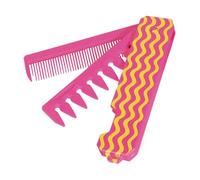 Pocket Comb, Fine Tooth & Wide Tooth Styling Tool, Folding Portable Design, Detangling Hair Brush, 8.78x1.18x0.55 Inches, For Hair Beards Mustaches Women Girls Travel Grooming