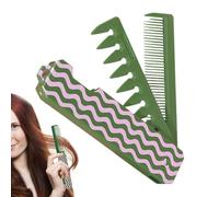 Pocket Comb, Tooth Wide Incisor Folding Hair Tool, 8.78x1.18x0.55 Inches Beards Mustaches & Reliable Tools, Portable Styling Detangle Brush for Women, Girls, Travel, Purse Grooming