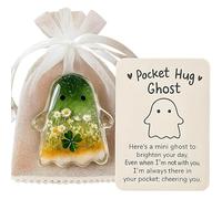 Pocket Comfort Ghosts: A Hug in Your Pocket, 2025 New Cute Halloween Ghost Pocket Hug with Encouragement Card, Emotional Support Token, for Halloween (# 1)