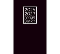 Pocket Diary 2026-2027: 2 Year Monthly Planner for Purse from January 2026 to December 2027 || 24 Months Appointment Book with UK Holidays and Inspirational Quotes || Black Cover - Small Size