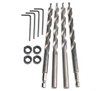 Pocket Hole Drill Bit Set 1/4 di pollice Hex E Round Shank 3/8 Pollice Drill Stop Per Pocket Hole Jig Lavorazione Del Legno