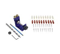 Pocket Hole Jig 15 ° Regolabile Drill Guide Punch Locator per la | L'angolo di perforazione fisso di 15° garantisce fori di tasca angolati precisi ciascuno, rendendo i giunti delle viti puliti