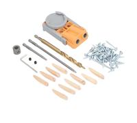 Pocket Hole Jig Kit | 15° Adjustable Inclined Hole Locator for 1 / 2in to 1 1 / 2in Wood | DIY Woodworking Tool for Bookshelves/Drawers/Home Repairs