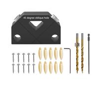 Pocket Hole Jig Kits 45 Gradi Lavorazione del Legno Fori di Falegnameria Locator Jig Pocket Foro Drill Puncher Comodo e Veloce Funzionamento