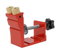 Pocket Hole Jig Set con fori obliqui a 15°, modellino per mobili con arresto di profondità e punta da 9 mm, tasselli in legno, foro tascabile, stencil per piastre di spessore 1-55 mm, utensile per