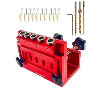 Pocket Hole Jig - Set di stencil per tasselli, efficiente lega di alluminio, strumento di guida per lavori in legno, appassionati di professionisti e principianti