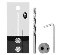 Pocket Hole Jig Step Drill Bit Set, Dowel Hole Drilling Guide Locator, Precision Woodworking Hole Locator with Twist Drill and Limit Ring for Accurate Joint Alignment in Carpentry