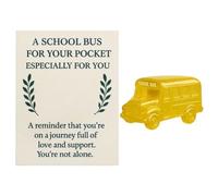Pocket Hug Cards, Inspirational Greeting Cards, School Bus Theme Handmade Presents, Supportive Keepsake for Kids Boys Girls Birthday Holiday Classroom Exchange Collectors