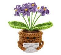 Pocket Hug Fiore Positivo | Wildflower-Inspired Soft Yarn for Knitting | Perfect Gifts for Best Friends, Girlfriends & Craft Lovers | Unique Small Presents for Birthdays, Anniversaries & More (Purple)