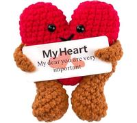 Pocket Hug Heart, I Love You Cute Stuff Heart Doll Regali, Pocket Hug Supporto emotivo Buona fortuna Cheer Up Regali per Amiche, Donne Uomini