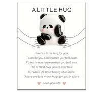 Pocket Hug Panda Portafortuna con panda Pocket Hug piccolo regalo per donne incoraggiare regali di conforto regalo tascabile, regalo positivo, buon miglioramento per la famiglia e gli amici (Panda-B)