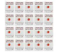 Pocket Hug Token Bulk,Sweet Little Pocket Strawberry Hug Regali con regali positivi, carte di supporto ispiratore, emotivo