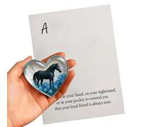 Pocket Hugs Heart - Cartoline di coccole per cavalli - Set di incoraggiamento a forma di cuore per animali, souvenir stimolante ed edificante che sostiene una connessione significativa per amici