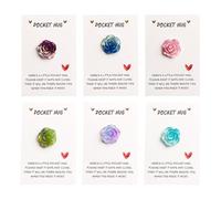 Pocket Hugs Heart - Pocket Hug For Friends | Biglietto D'auguri Di Coccole In Maglia | Gettone Cuore Con Carte | Regalo Di Coccole Tasca | Pocket Hugs Bulk Cards | Biglietto D'auguri Di Coccole Comode