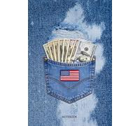 Pocket Jeans Journal Notebook Diary: 100 Blank Ruled Pages 6x9 inch: Blue Jeans Pockets