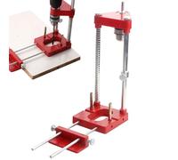 Pocket Jig Kit, Hole Punch Drilling Locator Adjustable, Precision Drilling Guide Tool, Furniture Hardware Template for Wardrobe and Cabinet Woodworking Projects, Red, Black