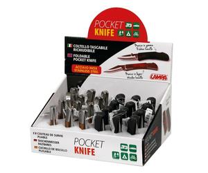 Pocket Knife, coltelli tascabili richiudibili, espositore 24 pz Completo di Auto