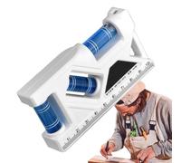 Pocket Leveler magnetico - Piccola livella a bolla ad alta precisione con tre bolle di linea | Interruttore di uscita di allineamento | Mini piastra per capelli in ABS, strumento di misura antiurto