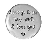 Pocket Love Fresco Pocket in Pantro Love Love Sentimental Coin Handmade in Love of Love Collection di Monete d'Amore, Memoria commemorativa per Ispirare e Lui Far/Lei