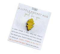 Pocket Maple Hug | Foglie autunnali in legno di abbraccio, ricordo di relazioni a lunga distanza per famiglia, coppia, bambini, amanti, B, Refer to description, Unisex