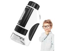 Pocket Microscope, 60 x a 120 x Pocket Microscope for Kids, LED Light Educational Microscope, Science Experiments & Microbiological Observation Kit, Learning Tool for Beginners and Young Scientist