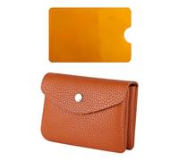 Pocket Mini-Pu In 1 Parte, Coperchio Della Scheda A 1 Pezzi, Semplice Colore Solido, Borsa A Scheda Multifunzione-Münz, Capacità A Doppio Strato, Elee Piccolo Portafoglio Per Donne.