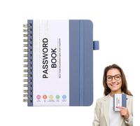 Pocket Password Keeper - A6 con copertina rigida Login Organizer Notebook | Sito Web compatto e diario di registrazione e-mail per nomi utente, gestione sicura delle password a casa e in ufficio