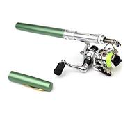 Pocket pieghevole canna da pesca mulinello Combo Spinning Kit vetro acciaio leggero lega di alluminio Shell Acqua dolce Acqua salata Attrezzatura