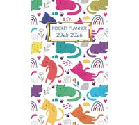 Pocket Planner 2025-2026: 2 Year Cute Cat Schedule Organizer for Feline Lovers. Small and Compact Agenda for Purse.