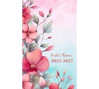 Pocket Planner 2025-2027: 3-Year Schedule Monthly Organizer from January 2025 to December 2027 Small Size 4 x 6.5 | Pink Flower Cover