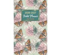 Pocket Planner 2026-2027 for Purse: Small 2-Year Monthly Schedule Organizer with Butterfly and Flower Cover | 24 Months from January 26 to December 27 Includes Federal Holidays