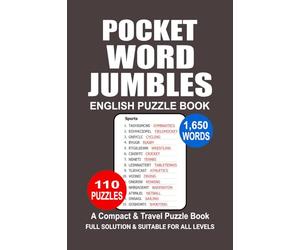 Pocket Puzzle Book: 110 Puzzles, 1650 words, English Word Jumbles or Scramble Puzzle Book, A Compact and Travel Puzzle Book, Pocket size 4x6 Inches.
