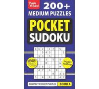 Pocket Puzzle Books for Adults: 200+ Medium Level Sudoku Puzzles, Compact Travel Size, 4x7