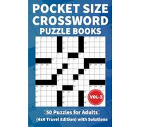 Pocket Size Crossword Puzzle Books: 50 Puzzles | 4x6 Compact Travel Crossword for Adults with Solutions.Vol-3