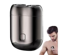 Pocket Size Rotary Electrical Shaver for Men, 2024 Double-Head Motor Travel Shavers - Rechargeable Waterproof Face Storm Shaver for Convenient Wet and Dry Grooming