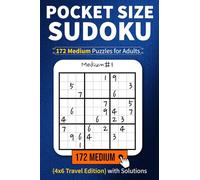 Pocket Size Sudoku: 172 Medium Puzzles | 4x6 Travel Sudoku Book for Adults | Compact Mini Edition with Solutions.