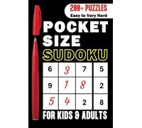 Pocket Size Sudoku for Kids and Adults: Fun and Engaging Sudoku Puzzles for Adults | 200+ Challenges Across Four Levels | Compact 4 x 6 Inches | Solutions Included | Perfect for Travel or Quick Breaks