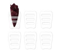 Pocket Square Holder 6-pieces Clear Boutonniere Handkerchief Sleeve