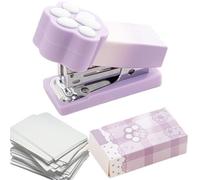 Pocket Staplers - Cute Cat Paw Mini Stapler Portable Desktop Stapler With Included 2-15 Sheets Binding Capacity Handy For Students Kids School Office