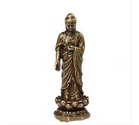 Pocket Statue di Rame Amitabha Buddha Sculpture Ornture Ottone Miniatura Buddismo Figurine Figurine della casa Accessori per la Sala da Tavolo Accessori Bronzo Art Collection
