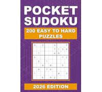 Pocket Sudoku: 200 Easy to Hard Puzzles | Portable Compact Puzzle Book for Travel