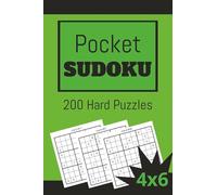 POCKET SUDOKU 200 HARD PUZZLES 4X6 in.: Travel sized for pocket, purse, or bag. Great Gift for Logic Puzzle Lovers